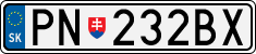 License plate of Slovakia, Cars
