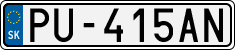 License plate of Slovakia, Cars