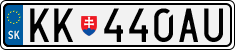 License plate of Slovakia, Cars
