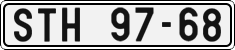 License plate of the Czech Republic, Cars (1960)