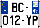 French license plate, SIV (ordinary)