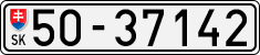 License plate of Slovakia, Military