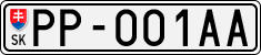 License plate of Slovakia, Cars