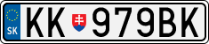 License plate of Slovakia, Cars