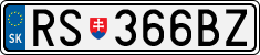 License plate of Slovakia, Cars