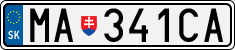 License plate of Slovakia, Cars