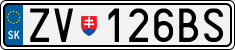 License plate of Slovakia, Cars