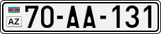 License plate of Azerbaijan, Cars