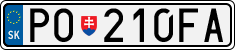 License plate of Slovakia, Cars