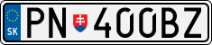 License plate of Slovakia, Cars