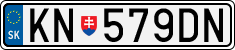 License plate of Slovakia, Cars