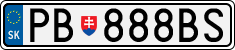 License plate of Slovakia, Cars