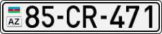 License plate of Azerbaijan, Cars