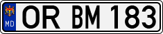 License plate of Moldova, Cars (1992)