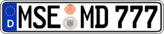 German license plate, Regular plates