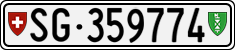 License plate of Switzerland, Cars
