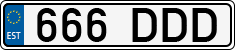 License plate of Estonia, Regular car plates