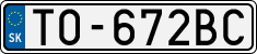 License plate of Slovakia, Cars