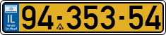 License plate of Israel, Regular plates