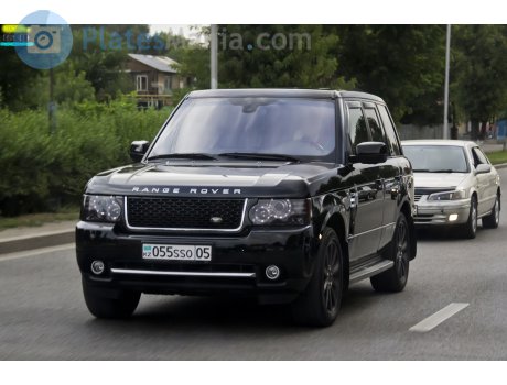 055 SSO 05, Land Rover Range Rover (Almaty Oblast) License plate Kazakhstan