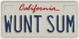 California, Vanity Plates