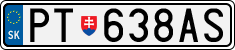 License plate of Slovakia, Cars