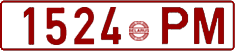 License plate Belarus, Cars (1992)