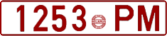 License plate Belarus, Cars (1992)