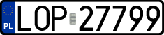 License plates of Poland, Regular car plates