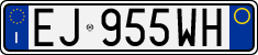 License plate of Italy, Cars (1994 year series)