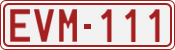 License plate of Belgium, 1951 year system