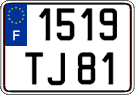 French license plate, FNI