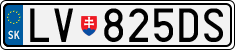 License plate of Slovakia, Cars