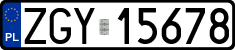 License plates of Poland, Regular car plates