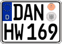 German license plate, Regular plates