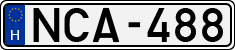 license plates of Hungary, Cars (1990)