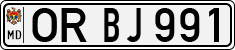 License plate of Moldova, Cars (1992)