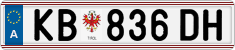 License plate of Austria, Regular plates
