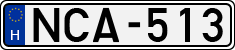 license plates of Hungary, Cars (1990)