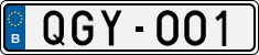 License plate of Belgium, 1951 year system
