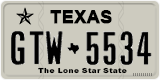 Texas, Regular plates (2012) (АBC-1234)