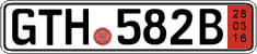 German license plate, Export transit plates