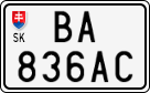 License plate of Slovakia, Motorcycles