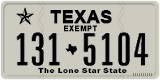 Texas, Exempt (123-4567)