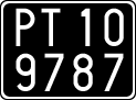 License plate of Italy, Cars (1927 year series)