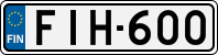 License plate of Finland, Cars