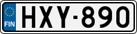 License plate of Finland, Cars