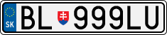 License plate of Slovakia, Cars