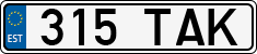 License plate of Estonia, Regular car plates