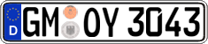 German license plate, Regular plates